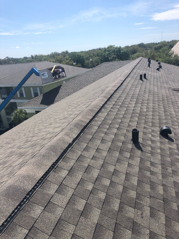 Completed GAF shingle roof replacement by Galloway Roofing